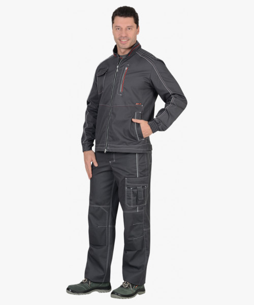 Костюм СИРИУС-АЛЕКС куртка, брюки т. серый