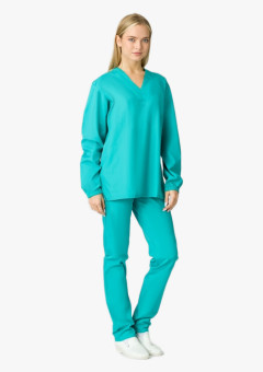 Костюм женский ХАССП-База (тк.ТиСи,120), бирюзовый