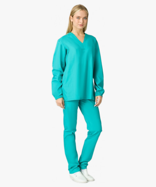 Костюм женский ХАССП-База (тк.ТиСи,120), бирюзовый