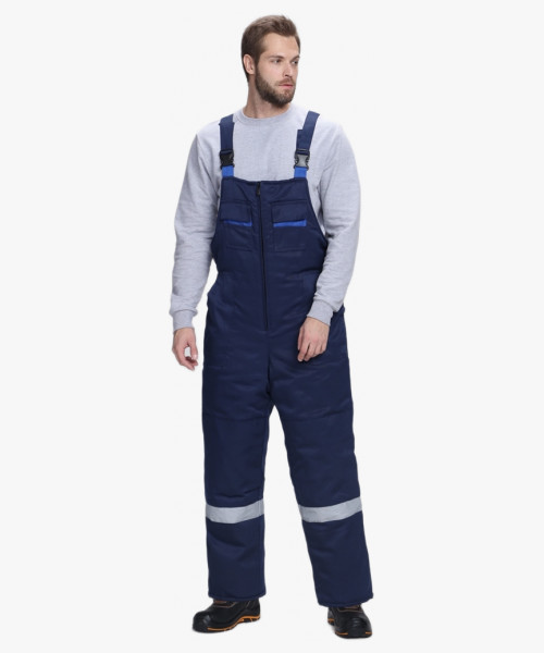 Костюм зимний Темп (тк.Смесовая,210) п/к, т.синий/васильковый