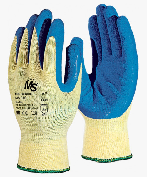 Перчатки Manipula Specialist® MS Латекс (хлопок/полиэфир+латекс), MS 010/MS-141