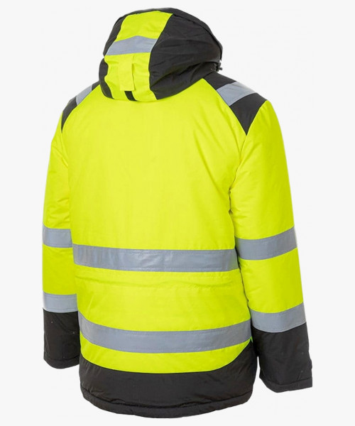 Куртка-парка сигнальная зимняя Brodeks KW217, цвет жёлтый, чёрный