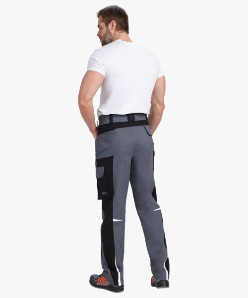 Брюки ProfLineLeader (тк.Хлопок/Спандекс,260), серый/черный