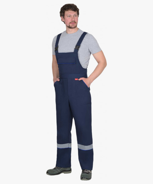 Костюм СИРИУС-МАСТЕР-РОСС куртка кор., п/к, тёмно-синий с васильковым и СОП