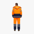 Костюм зимний для дорожника Ультра (тк.Смесовая,210) п/к, оранжевый/т.синий