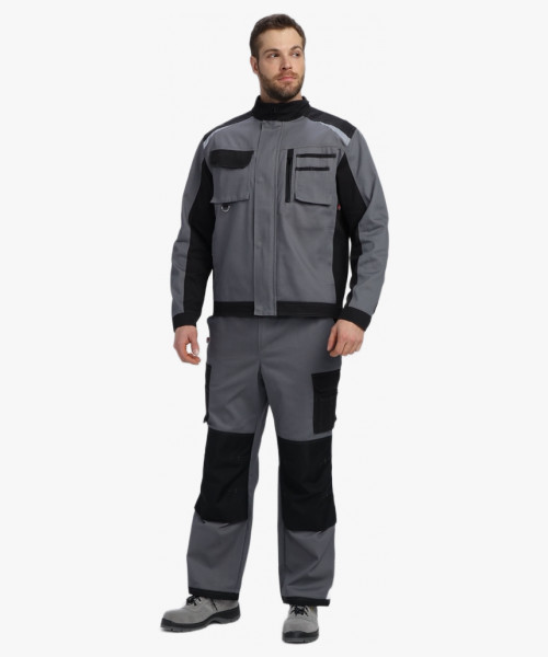 Куртка Милан NEW CH МВО (тк.Смесовая,270), т.серый/черный