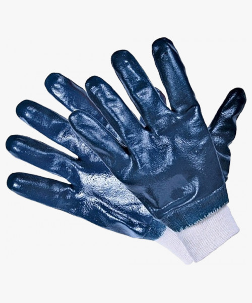 Перчатки нитриловые полный облив манжет резинка