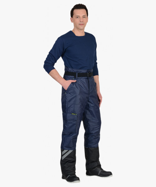 Костюм СИРИУС-ФОТОН куртка, брюки тёмно-синий с черным и СОП (подкладка флис)