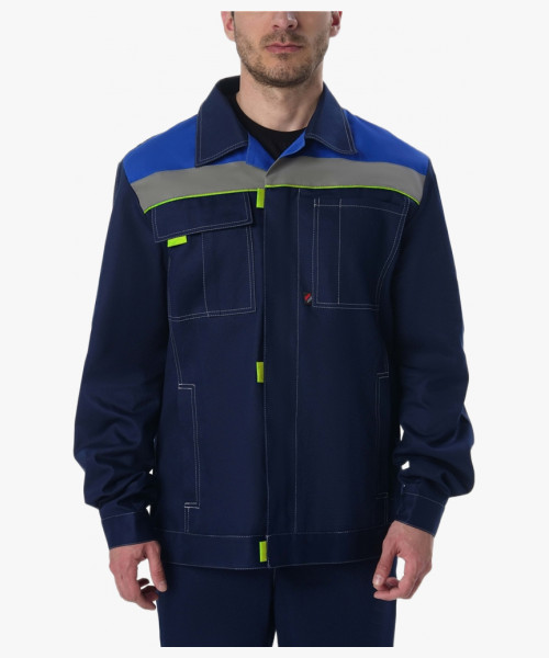 Костюм Флофт-1 СОП (тк.Смесовая,210) брюки, т.синий/васильковый