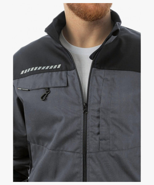 Куртка летняя мужская Brodeks KS234, цвет серый, чёрный