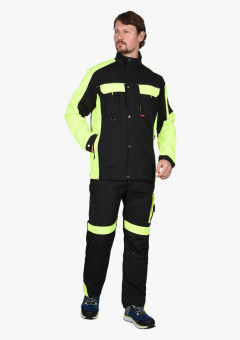 Куртка СИРИУС-ОНИКС черный с лимонным