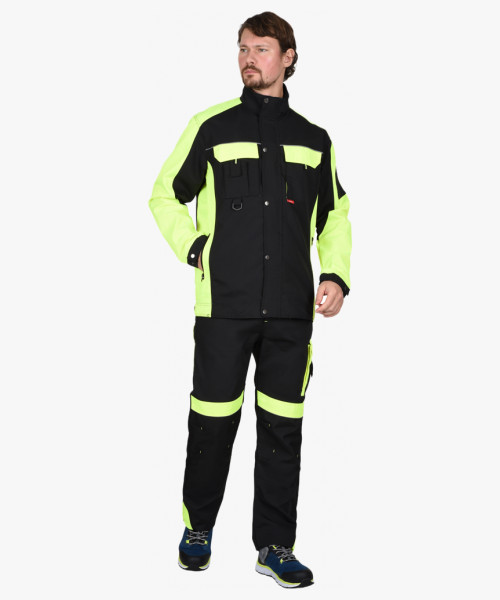 Куртка СИРИУС-ОНИКС черный с лимонным