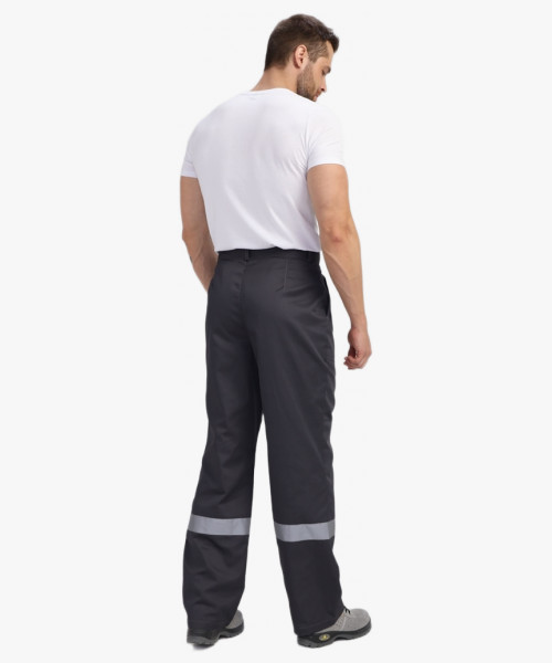 Костюм Лигор-1 Премиум СОП (тк.Смесовая,240) брюки, т.серый/красный