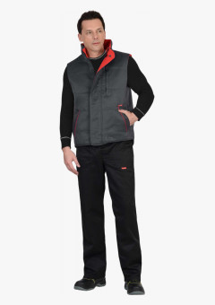 Жилет СИРИУС-ПРОФИ утеплённый, темно-серый