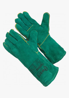 Optima Краги из спилка зеленого цвета