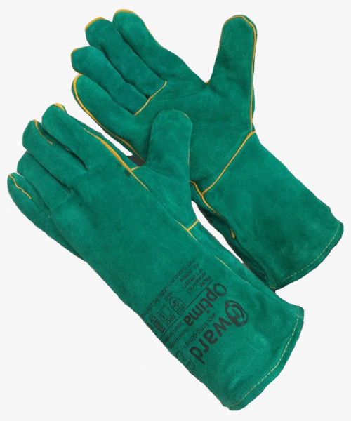 Optima Краги из спилка зеленого цвета