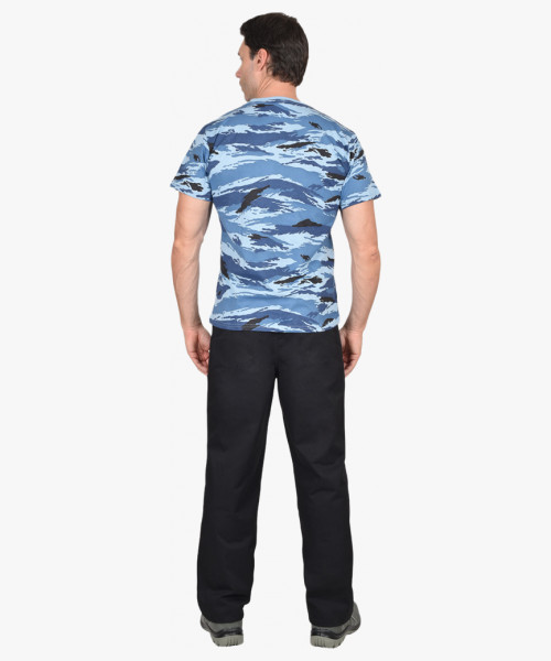 Футболка КМФ Город синий 160г/м2