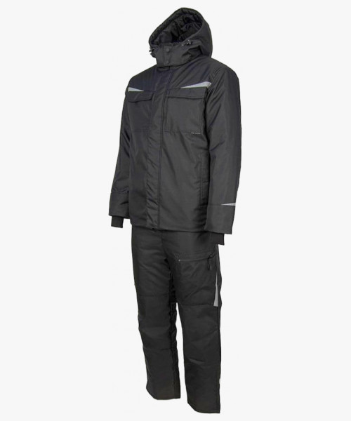 Костюм рабочий зимний Brodeks KW603, куртка, брюки, цвет чёрный