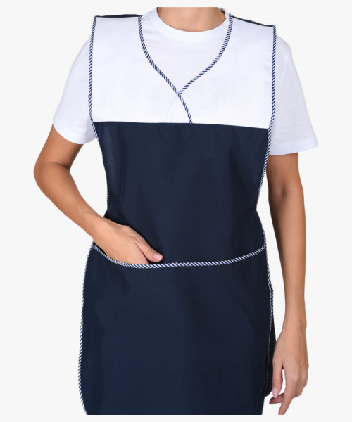 Фартук-сарафан СИРИУС-ВЕСНА синий с белым