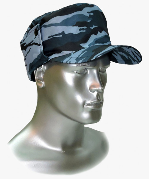 Кепи охранника утеплённое КМФ серый вихрь