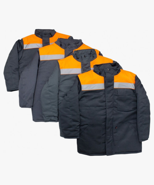 Куртка зимняя Экспертный-Люкс NEW (тк.Смесовая,210), т.серый/оранжевый