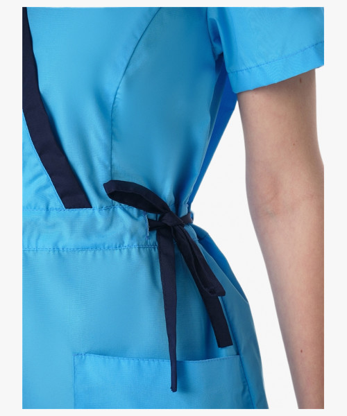 Костюм женский Симпл-001 (тк.Смесовая,120) MedLine, т.синий/голубой