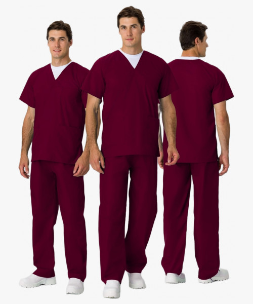 Костюм универсальный хирурга (тк.Панацея,160), бордовый
