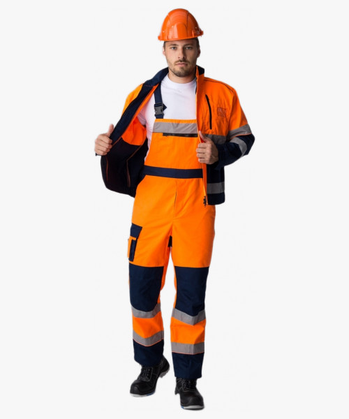 Костюм сигнальный (тк.Балтекс,210) п/к, оранжевый/т.синий