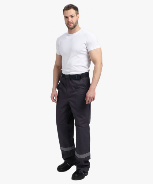 Костюм Итрорис-1 СОП (тк.Саржа,250) брюки, т.серый/красный