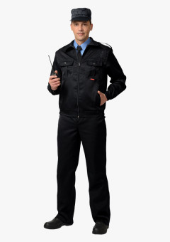 Костюм СИРИУС-АЛЬФА куртка, брюки (тк.смесовая) черный