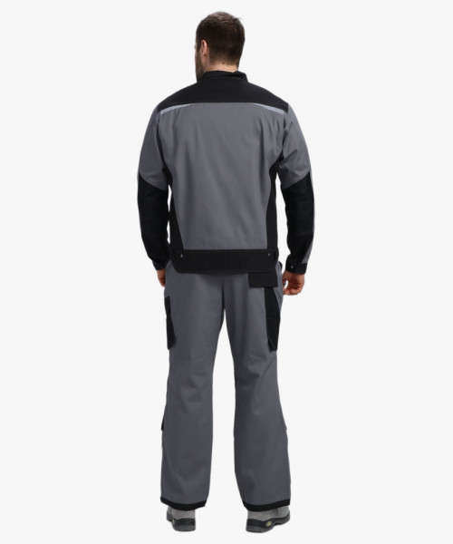 Куртка Милан NEW CH МВО (тк.Смесовая,270), т.серый/черный