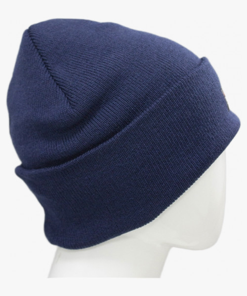 Шапка трикотажная двойная утепленная Север, темно-синий