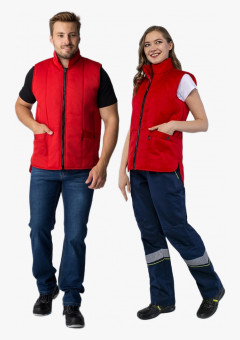 Жилет утепленный Универсальный (Смесовая, 210), красный