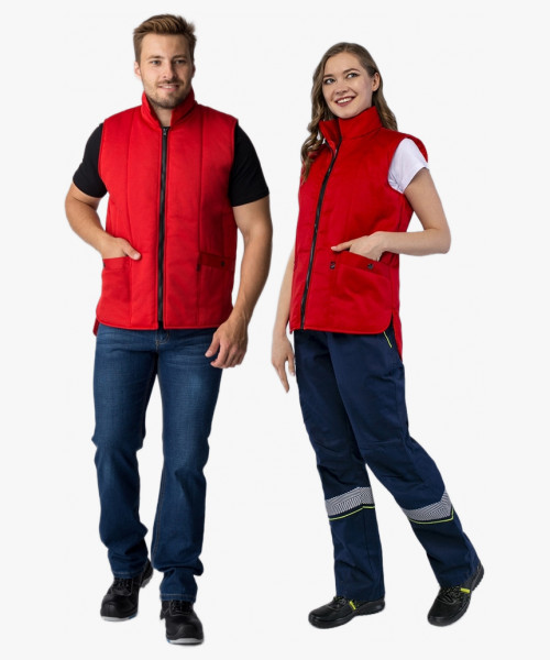Жилет утепленный Универсальный (Смесовая, 210), красный