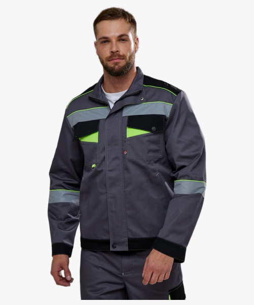 Костюм Ховард-2 IMP (тк.Смесовая,240) п/к, т.серый/черный/лимонный