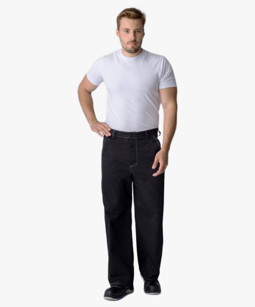 Костюм Флагман-Фаворит-1 (тк.Саржа,250) брюки, т.серый/серый