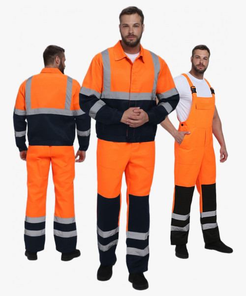 Костюм сигнальный Ярксион-2 СОП (тк.Смесовая,210) п/к, оранжевый/т.синий