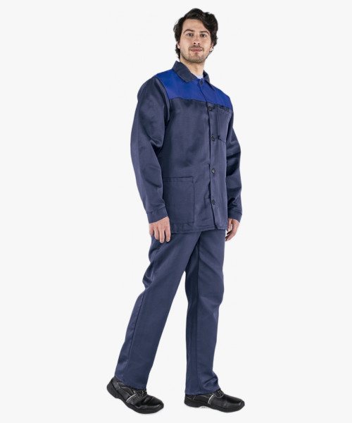 Костюм Стандарт (тк.Смесовая,210) брюки, т.синий/васильковый