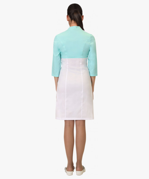 Халат СИРИУС-ДЕЛИЯ женский белый с мятным