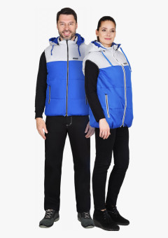 Жилет СИРИУС-ДРАЙВ (на подкладке флис) васильковый с жемчужным