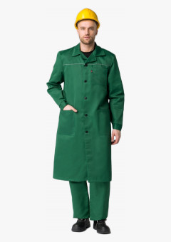 Халат мужской для ИТР (тк.Смесовая,210), зеленый