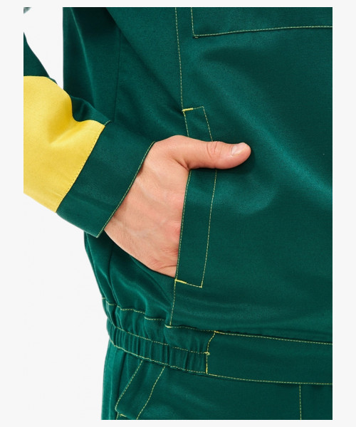 Костюм Сфера-2 СОП CH (тк.Смесовая,210) п/к, зеленый/желтый