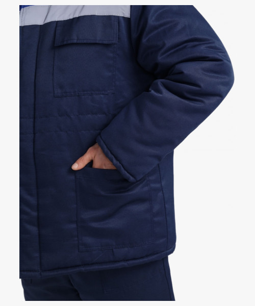 Костюм зимний Труженик-2 (тк.Смесовая,210) п/к,т.синий/васильковый