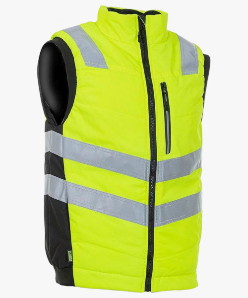 Жилет сигнальный утеплённый Brodeks KW111, цвет жёлтый, чёрный