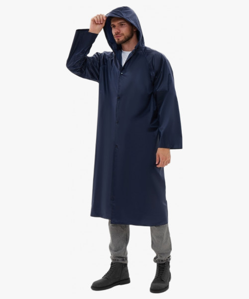 Плащ влагозащитный ProfLineBase (ПВХ,180), т.синий