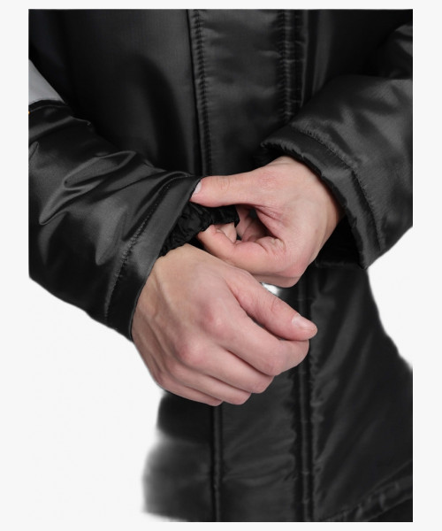 Куртка зимняя Стандарт (тк. Оксфорд), черный/оранжевый