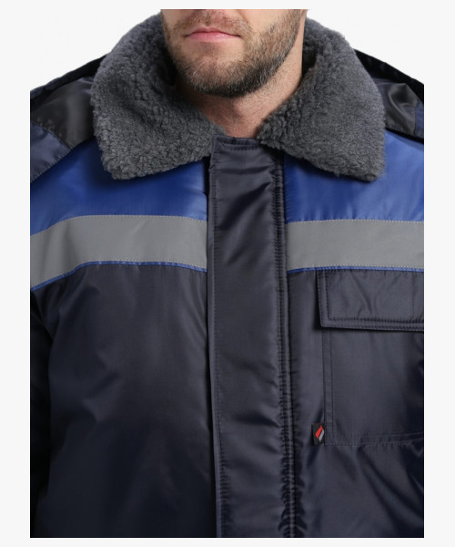 Куртка зимняя для бригадира NEW (тк.Оксфорд), т.синий/васильковый