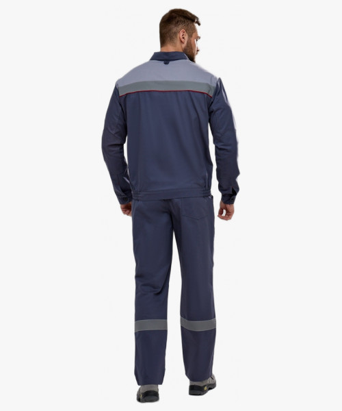 Костюм Флофт-1 СОП У. (тк.Саржа,250) брюки, т.серый/св.серый