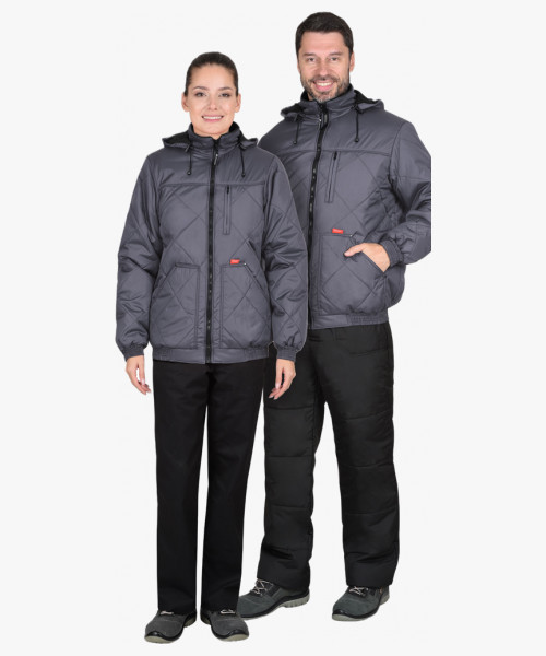 Куртка СИРИУС-ПРАГА-ЛЮКС тёмно-серый баклажан