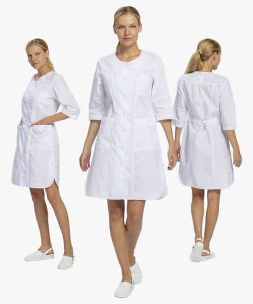 Халат женский Орхидея (тк.ТиСи), белый